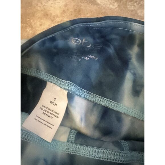 NWT Bebe S Tie Dye Leggings Deep Ocean Sea Glass Pockets - Picture 4 of 4